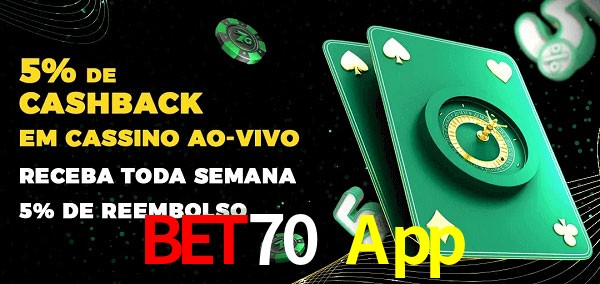 Promoções do cassino ao Vivo Bet70 App